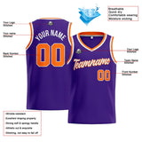 Custom Stitched Basketball Jersey for Men, Women  And Kids Purple-Orange