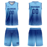 Custom Blue Deep Blue Gradient Basketball Jersey Uniform Suit Printed Your Logo Name Number