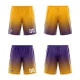 Custom Yellow Purple White Reversible Basketball Suit for Adults and Kids Personalized Jersey