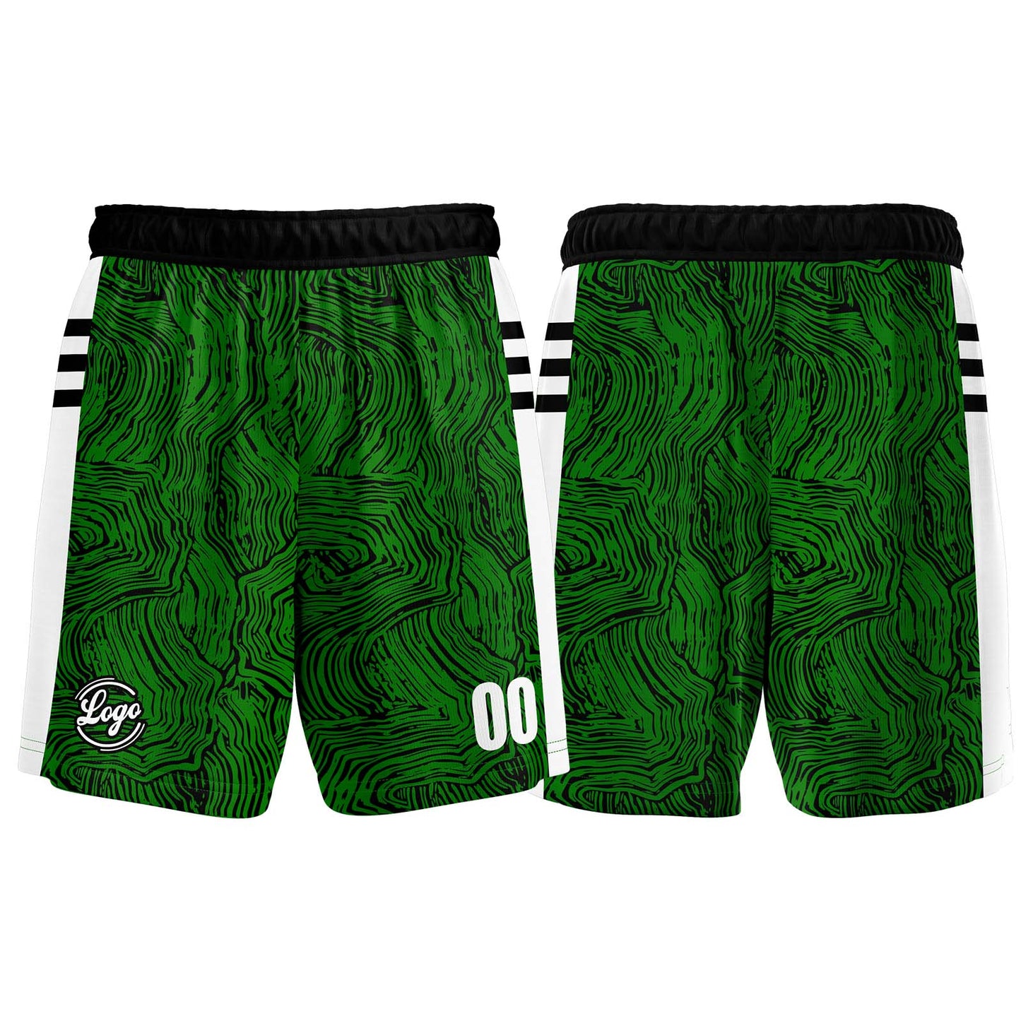 Custom Black Green Basketball Jersey Uniform Suit Printed Your Logo Name Number