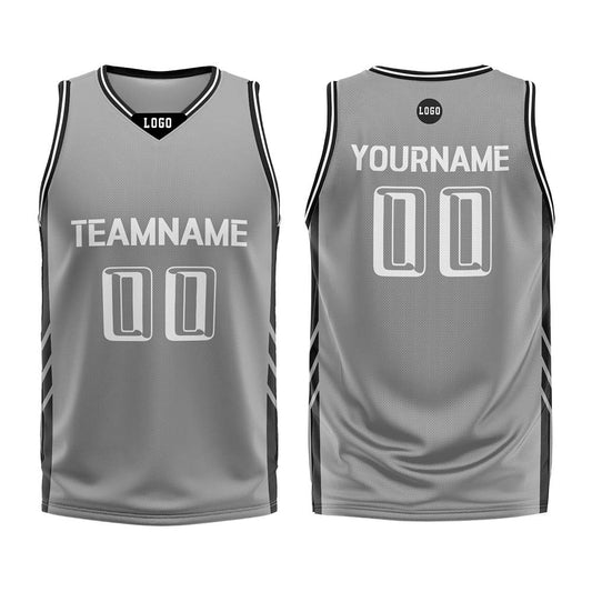 Custom Gray Basketball Jersey Uniform Suit Printed Your Logo Name Number