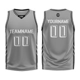 Custom Gray Basketball Jersey Uniform Suit Printed Your Logo Name Number