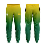 Custom Grass Green Yellow Sports hoodie Sweatshirt Set for Men Women Youth Tops and Pants Set Tracksuit
