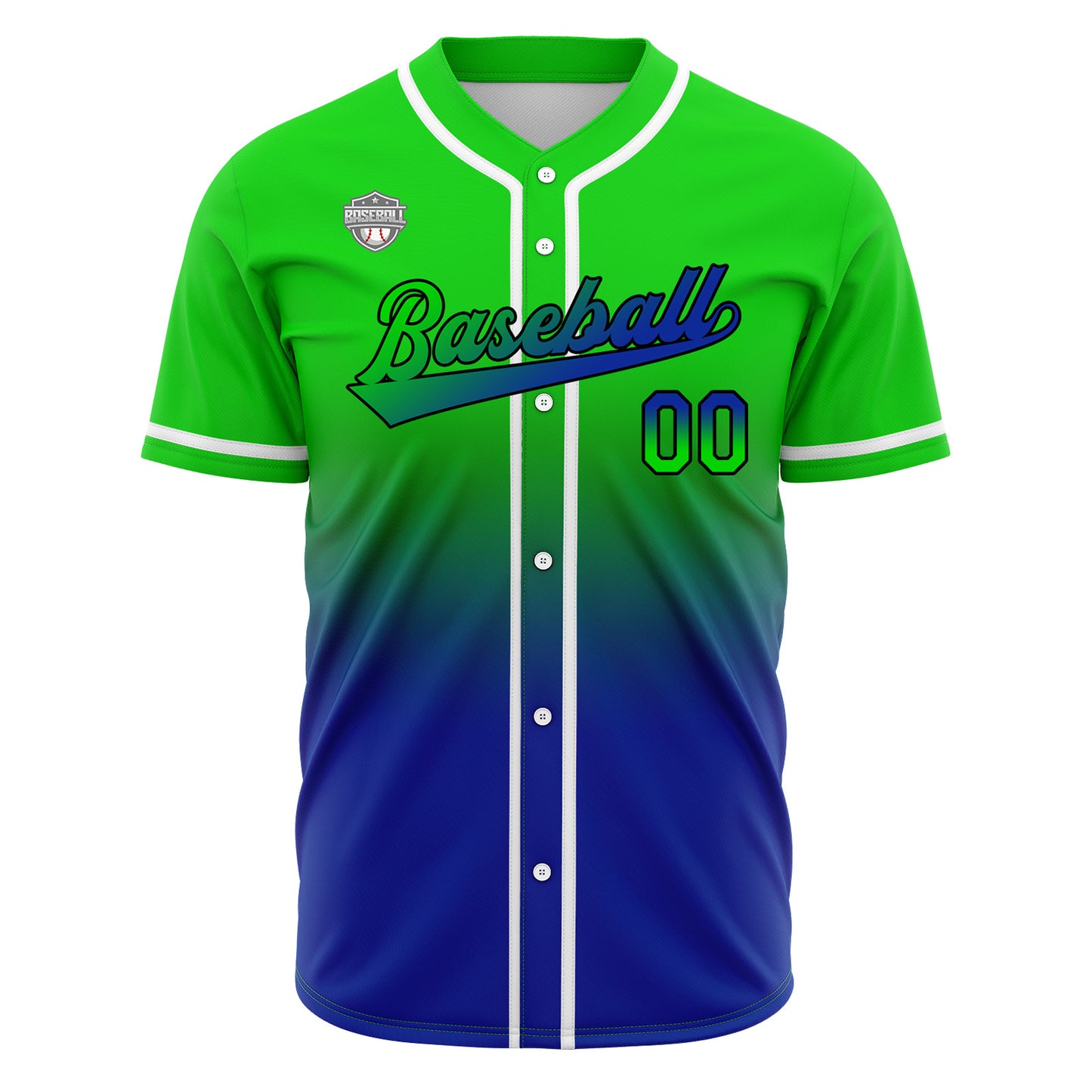 Custom Gradient Baseball Jerseys Personalized Name Number Logo