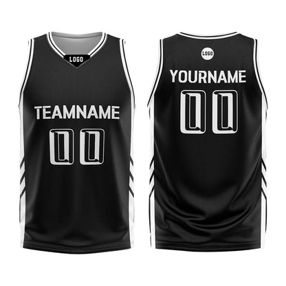 Custom Black Basketball Jersey Uniform Suit Printed Your Logo Name Number
