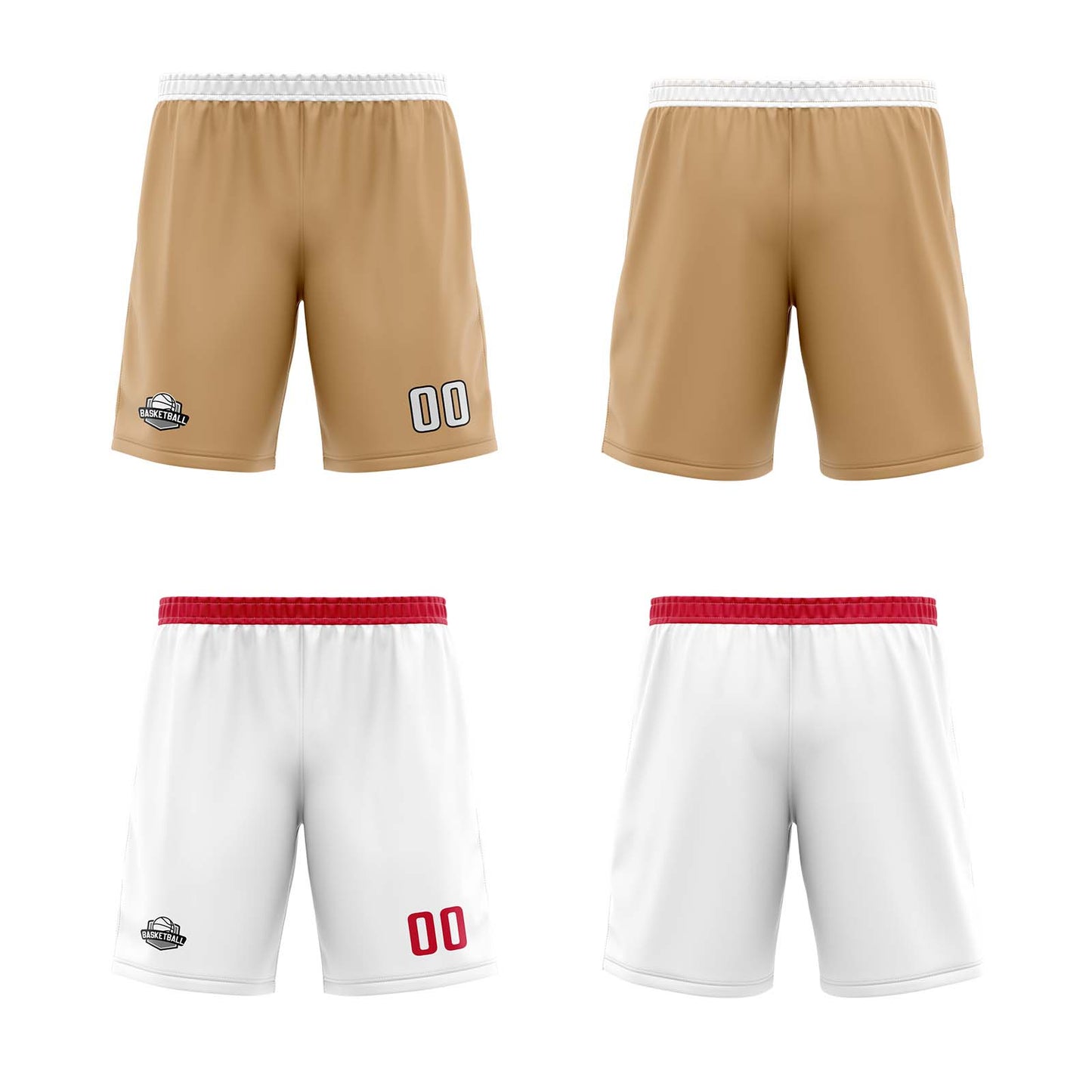 Custom Gold White Reversible Basketball Jersey Uniform Suit Printed Your Logo Name Number