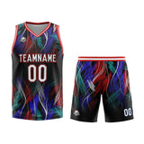 Custom Black Red Basketball Jersey Uniform Suit Printed Your Logo Name Number