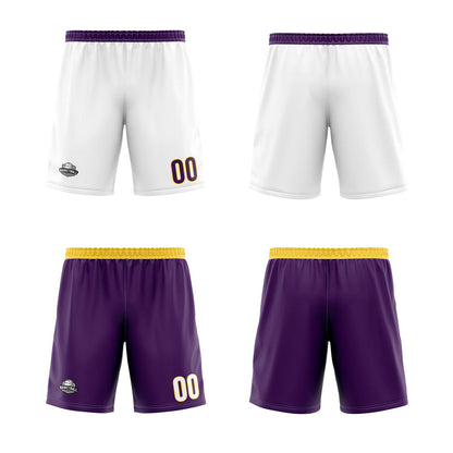 Custom White Purple Reversible Basketball Jersey Uniform Suit Printed Your Logo Name Number