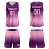 Custom Purple Pink Gradient Basketball Jersey Uniform Suit Printed Your Logo Name Number