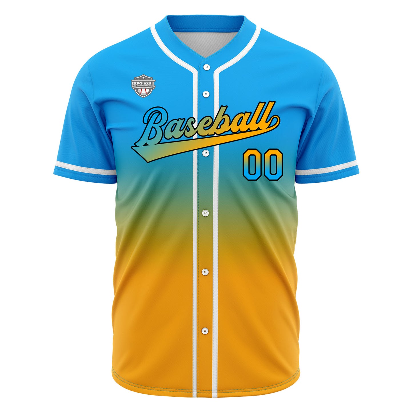 Custom Gradient Baseball Jerseys Personalized Name Number Logo