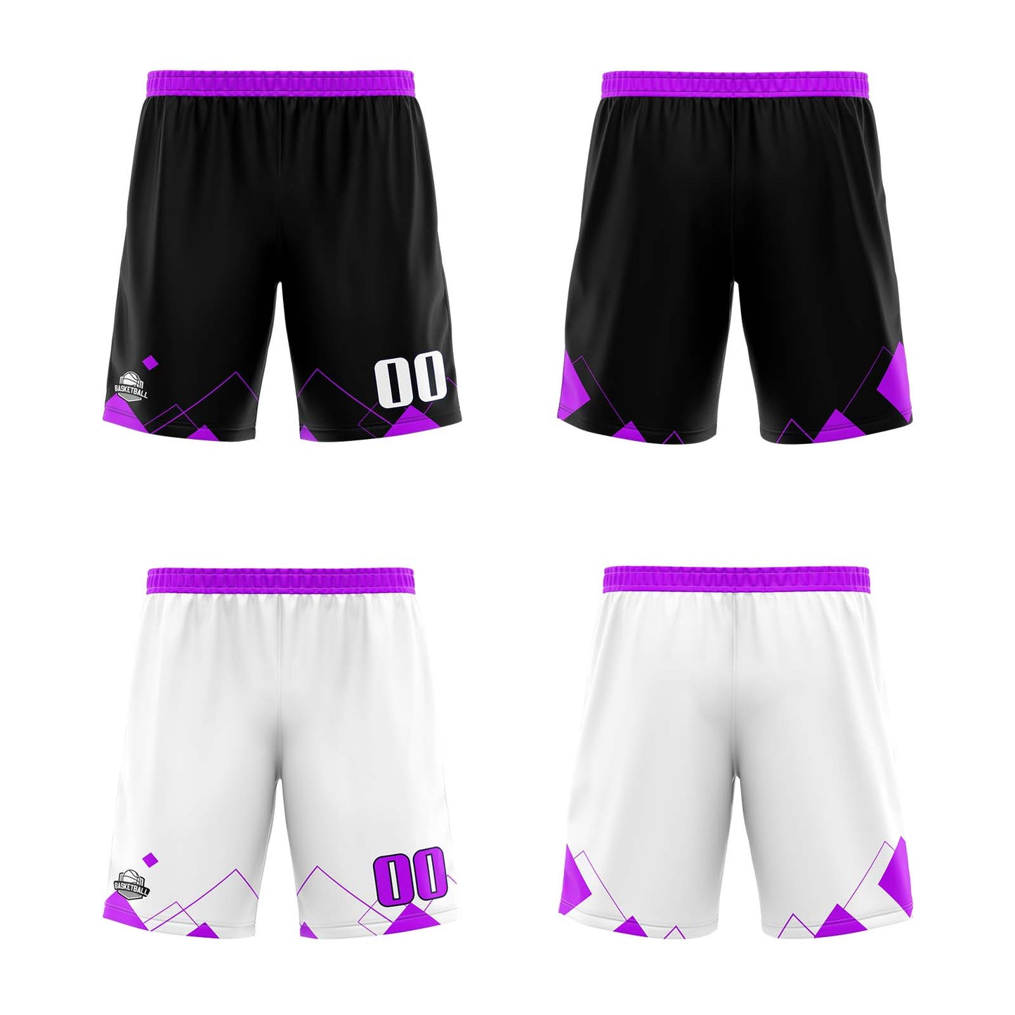 Custom Purple Reversible Basketball Suit for Adults and Kids Personalized Jersey