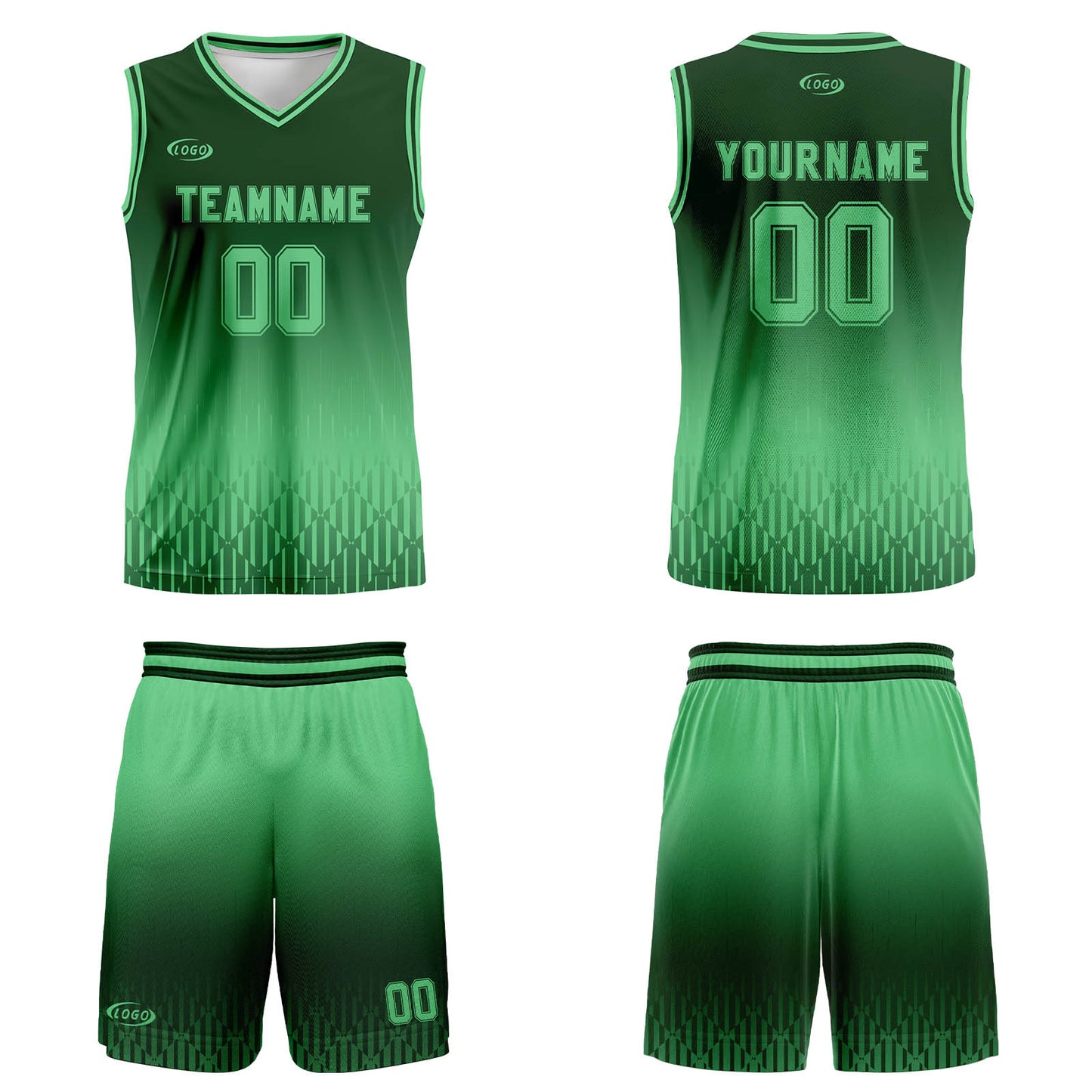 Custom Olive Green Green Gradient Basketball Jersey Uniform Suit Printed Your Logo Name Number