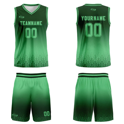Custom Olive Green Green Gradient Basketball Jersey Uniform Suit Printed Your Logo Name Number