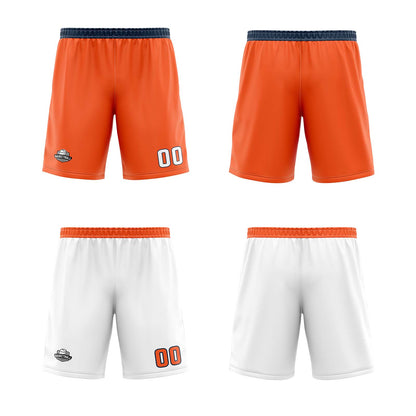 Custom Orange White Reversible Basketball Jersey Uniform Suit Printed Your Logo Name Number