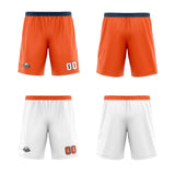 Custom Orange White Reversible Basketball Jersey Uniform Suit Printed Your Logo Name Number