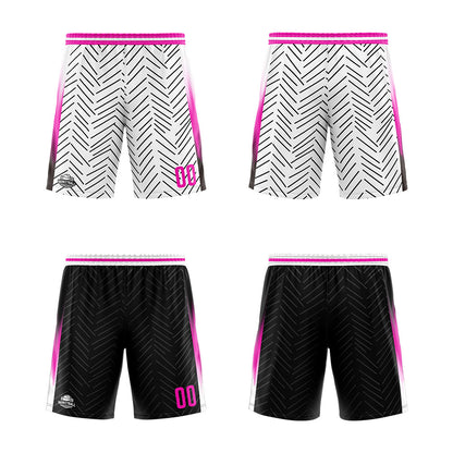 Custom Reversible Basketball Suit for Adults and Kids Personalized Jersey White&Black