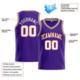 Custom Stitched Basketball Jersey for Men, Women And Kids Purple-White-Orange-Gray