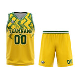 Custom Yellow Green Basketball Jersey Uniform Suit Printed Your Logo Name Number