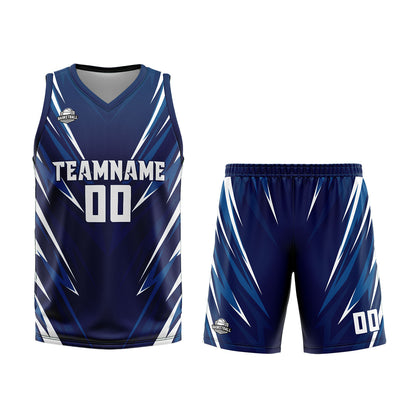 Custom Dark Blue Basketball Jersey Uniform Suit Printed Your Logo Name Number
