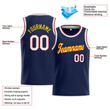 Custom Stitched Basketball Jersey for Men, Women And Kids Navy-White-Red-Yellow