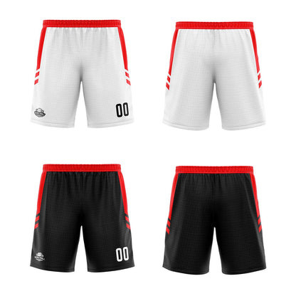 Custom White Red Reversible Basketball Suit for Adults and Kids Personalized Jersey