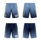 Custom Dusty Blue Navy Yellow Reversible Basketball Suit for Adults and Kids Personalized Jersey