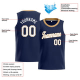 Custom Stitched Basketball Jersey for Men, Women And Kids Navy-Gold-White