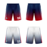 Custom Navy Red White Reversible Basketball Suit for Adults and Kids Personalized Jersey