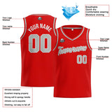 Custom Stitched Basketball Jersey for Men, Women  And Kids Red-Gray