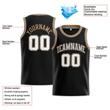 Custom Stitched Basketball Jersey for Men, Women And Kids Black-White-Gold