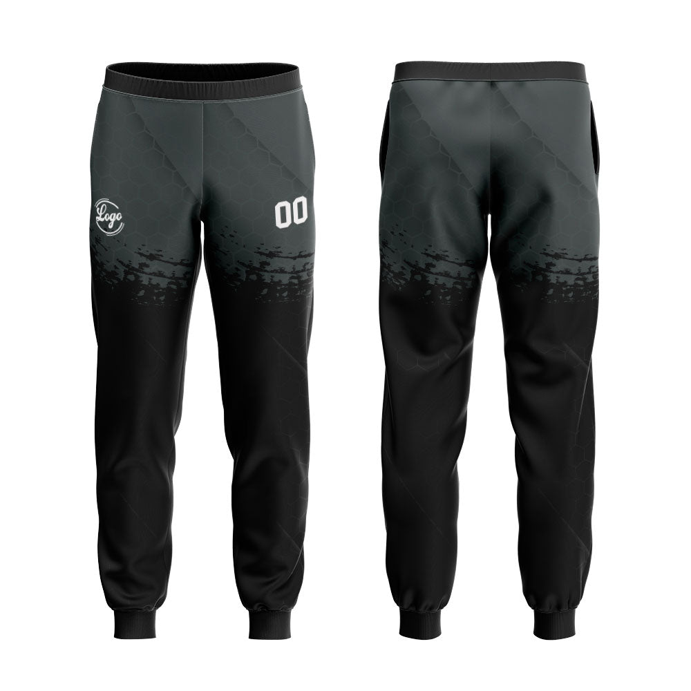 Custom Black Gray Sports hoodie Sweatshirt Set for Men Women Youth Tops and Pants Set Tracksuit