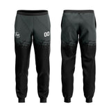 Custom Black Gray Sports hoodie Sweatshirt Set for Men Women Youth Tops and Pants Set Tracksuit