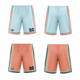 Custom Light Green Light Orange Reversible Basketball Suit for Adults and Kids Personalized Jersey