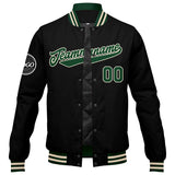 Custom Varsity Jacket Letterman jacket for Men, Women and Youth Dark Green Black Cream