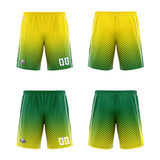 Custom Yellow Green Reversible Basketball Suit for Adults and Kids Personalized Jersey