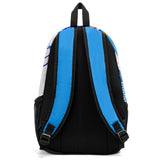 Customize Blue Orange Sports Backpacks Featuring Personalized Names, Numbers and Logos