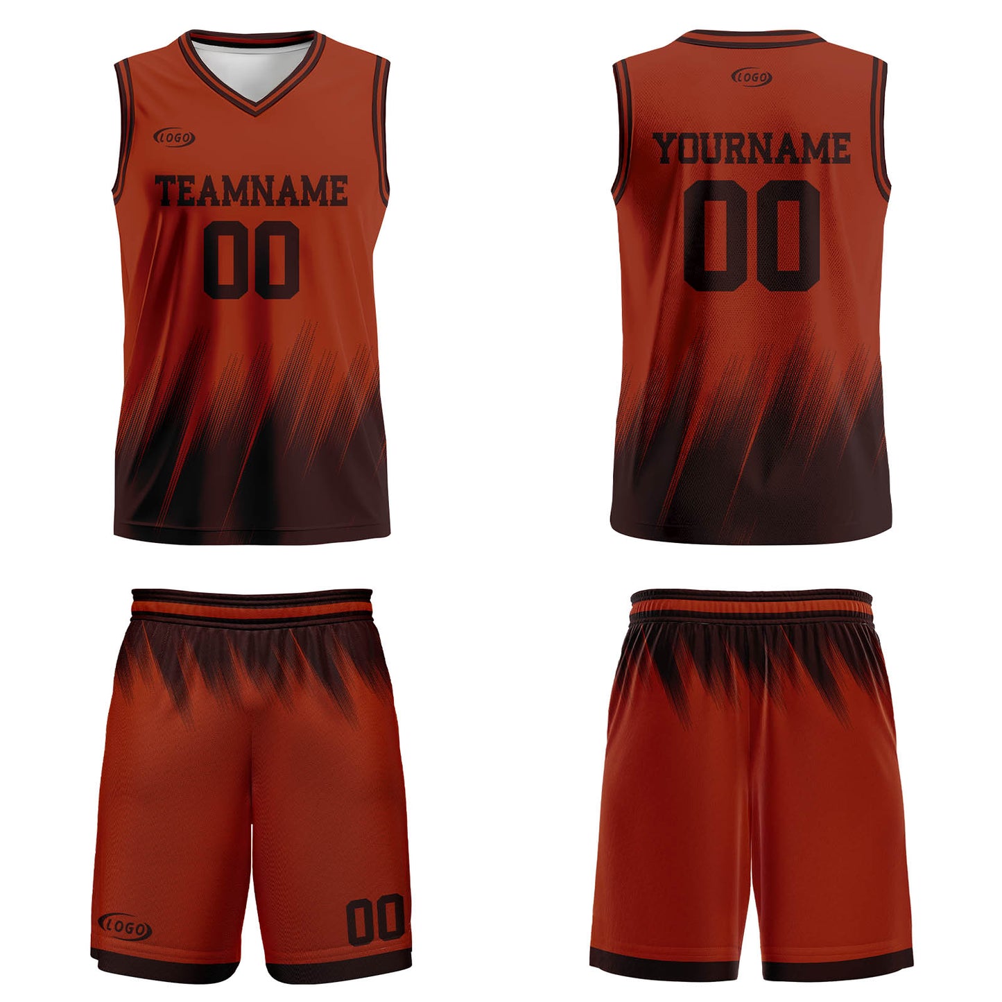 Custom Brown Dark Brown Basketball Jersey Uniform Suit Printed Your Logo Name Number