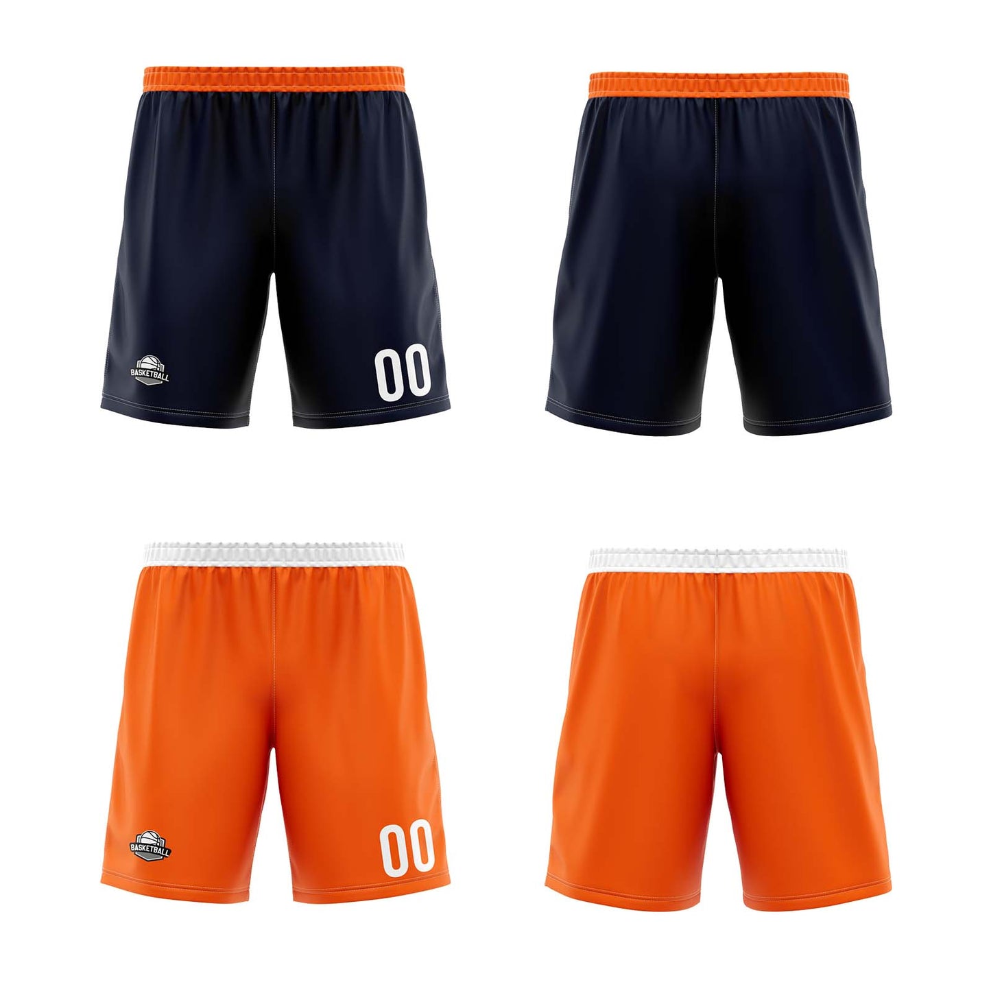 Custom Black Orange Reversible Basketball Jersey Uniform Suit Printed Your Logo Name Number
