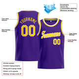 Custom Stitched Basketball Jersey for Men, Women And Kids Purple-Yellow-White