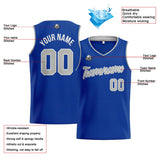 Custom Stitched Basketball Jersey for Men, Women  And Kids Royal-Gray
