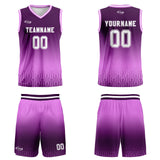 Custom Purple Bright Purple Gradient Basketball Jersey Uniform Suit Printed Your Logo Name Number