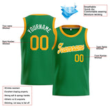Custom Stitched Basketball Jersey for Men, Women And Kids Kelly Green-Yellow-White
