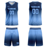 Custom Navy Light Blue Gradient Basketball Jersey Uniform Suit Printed Your Logo Name Number