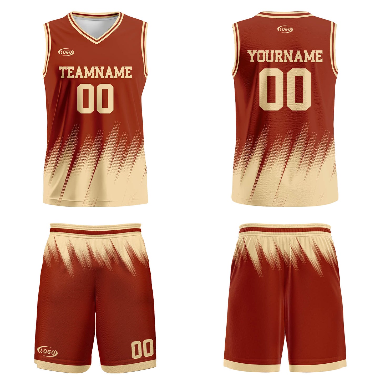 Custom Red Rice White Basketball Jersey Uniform Suit Printed Your Logo Name Number