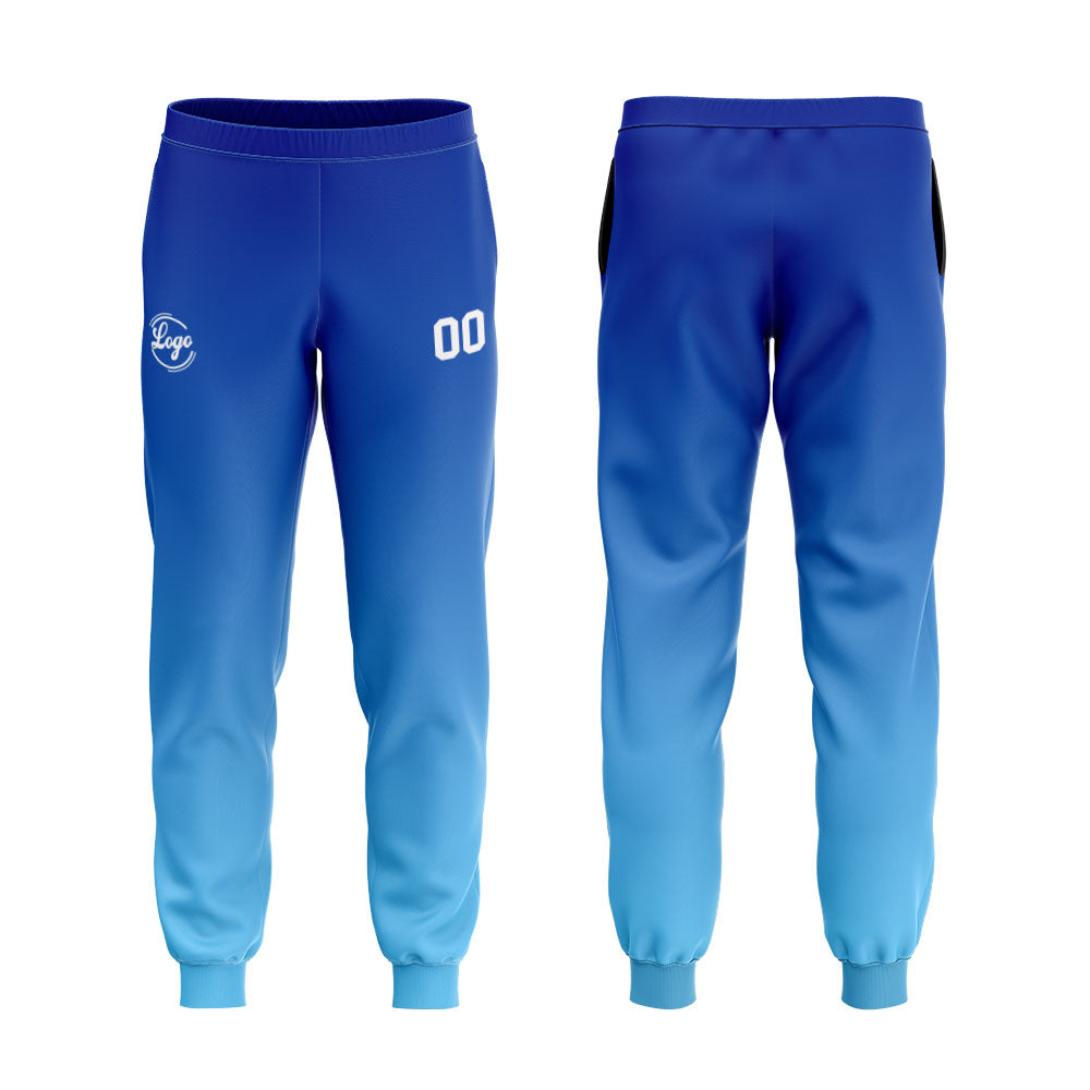 Custom Blue Sports hoodie Sweatshirt Set for Men Women Youth Tops and Pants Set Tracksuit
