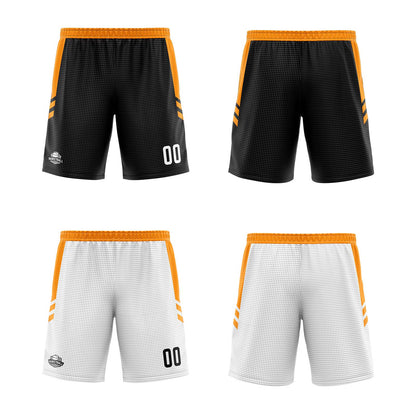 Custom Black Orange Reversible Basketball Suit for Adults and Kids Personalized Jersey
