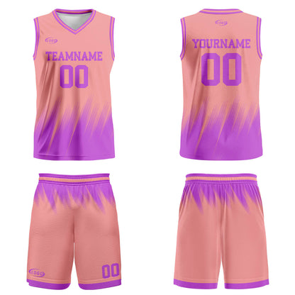 Custom Pink Purple Basketball Jersey Uniform Suit Printed Your Logo Name Number