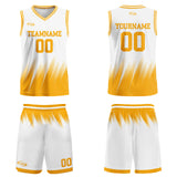 Custom White Yellow Basketball Jersey Uniform Suit Printed Your Logo Name Number