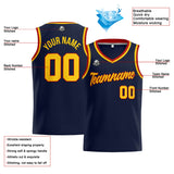 Custom Stitched Basketball Jersey for Men, Women  And Kids Navy-Yellow-Red