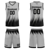 Custom Grey Black Basketball Jersey Uniform Suit Printed Your Logo Name Number